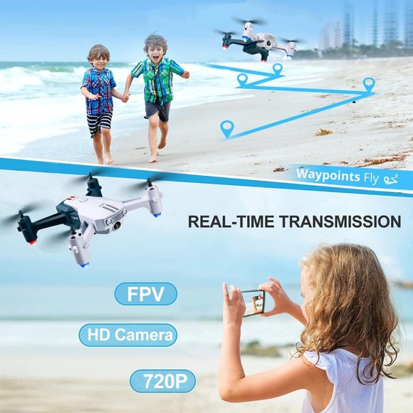 V15-1080P Wifi FPV Drone with 1080P HD Camera, Headless Mode/3D Flips, RC Quadco